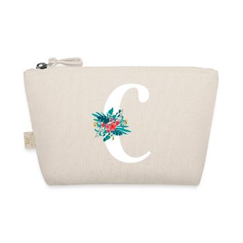 letter C flowery - Organic Pouch - nature - Front