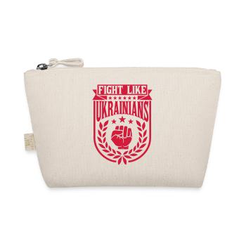 fight like ukrainians quote - Organic Pouch - nature - Front