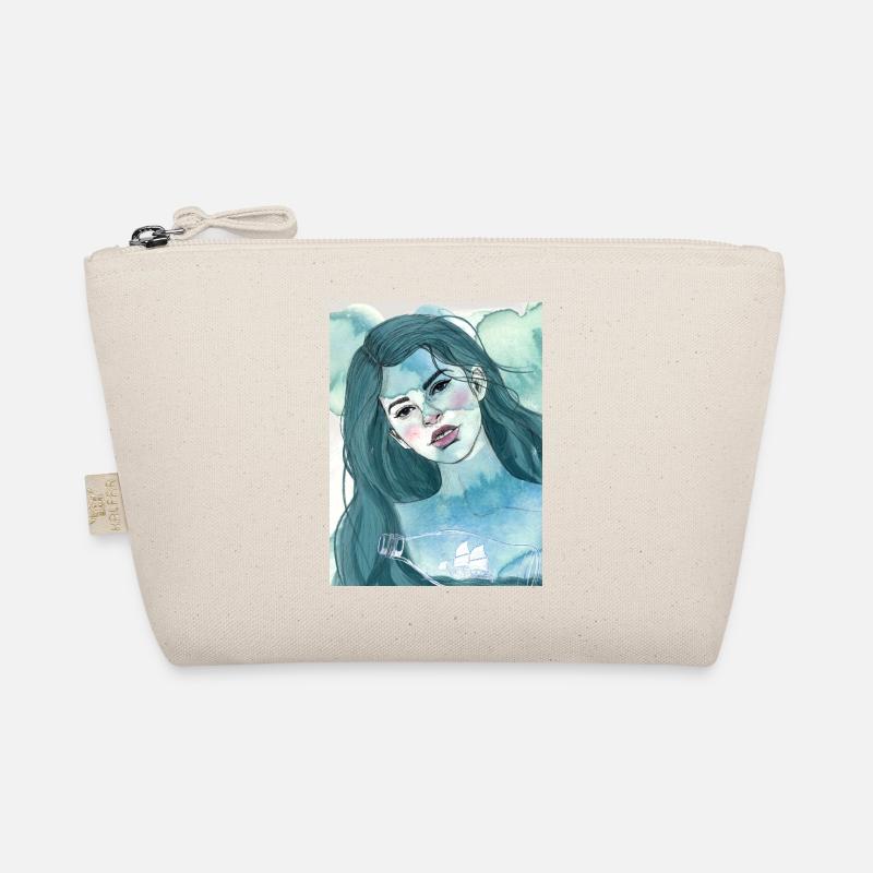 Mädchen mit Flaschenschiff Bio-Täschchen