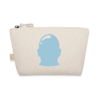 Outline Silhouette Bald Man - Organic Pouch - nature - Front