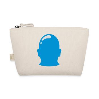 Symbol Bald Head Outline Silhouette - Organic Pouch - nature - Front