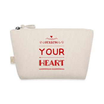 Follow Your Heart : ) Cute design for young & old - Organic Pouch - nature - Front