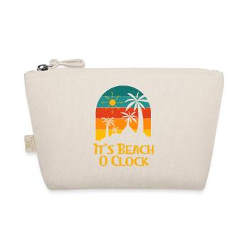 It's Beach O Clock Vacation Summer Trip Tropical - Organic Pouch - nature - Front