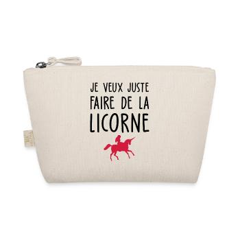 faire de la licorne / cadeau humour licorne - Trousse biologique - nature - Devant