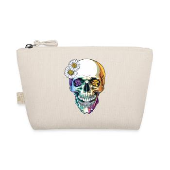 Colorful Mexican hippie Totenkop - Organic Pouch - nature - Front