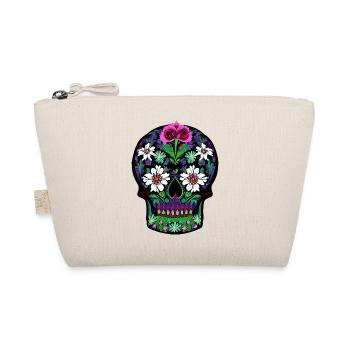 Floral Sugar Skull | Mexican Day of the Dead  - Organic Pouch - nature - Front