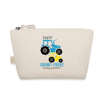 tracteur bientôt grande frère humour enfant bébé. - Trousse biologique - nature - Devant