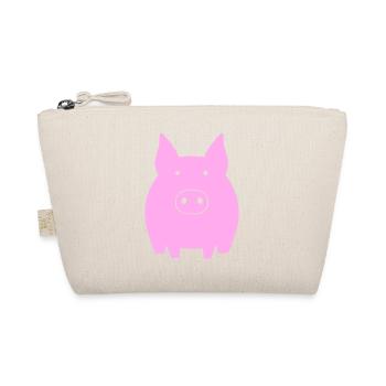 Schwein süß Schweinchen Schweine Tier Tiere 03 - Bio-Täschchen - Natur - Vorne