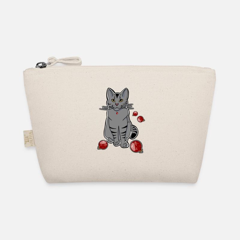 Christmas Cat - Bio-Täschchen - Natur