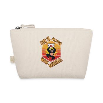 Basketball Gorilla Spieler Sport Vintage Retro - Bio-Täschchen - Natur - Vorne