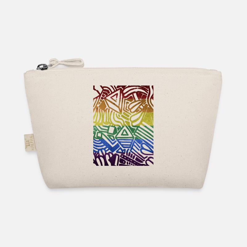 Geometric Print Organic Pouch