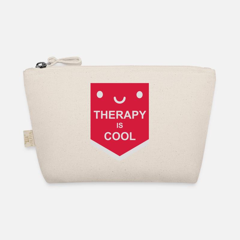 therapy is cool Quote Organic Pouch