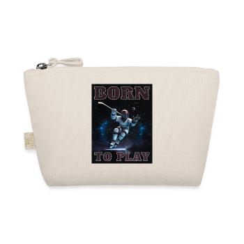 born to play hockey - Eishockey Geschenkidee - Bio-Täschchen - Natur - Vorne