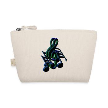 clef notes blue green - Organic Pouch - nature - Front