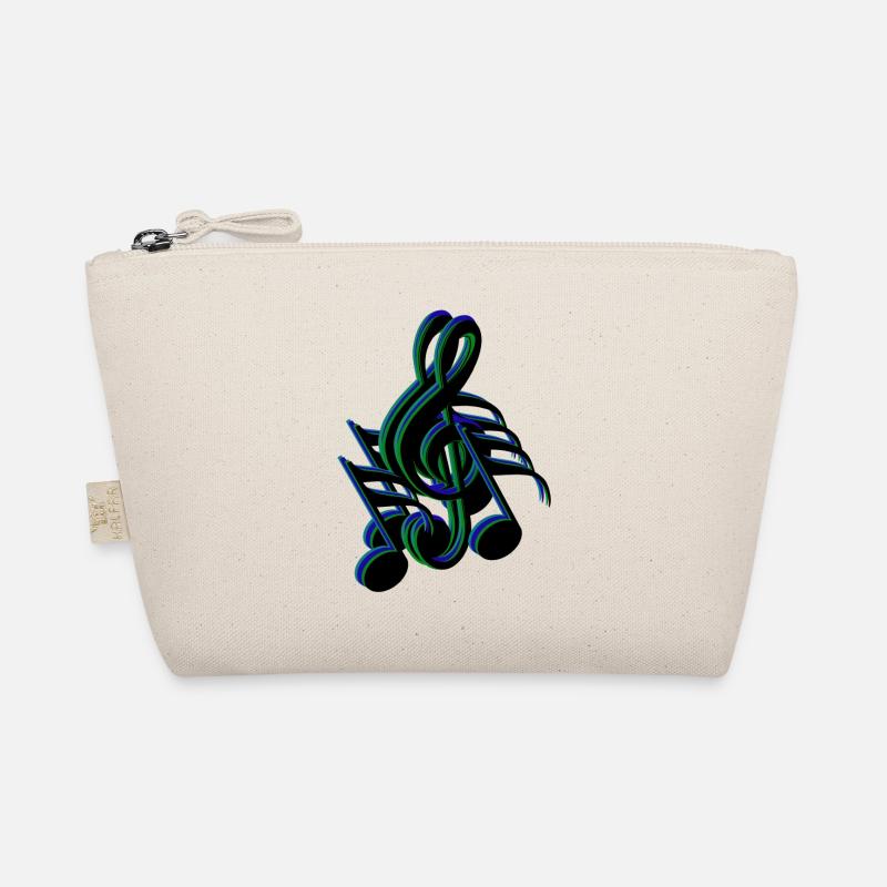 clef notes blue green Organic Pouch