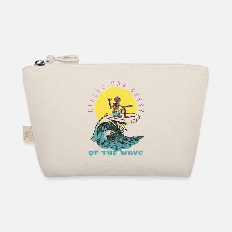Chevaucher la crête de la vague Cool Retro Surfer Trousse biologique