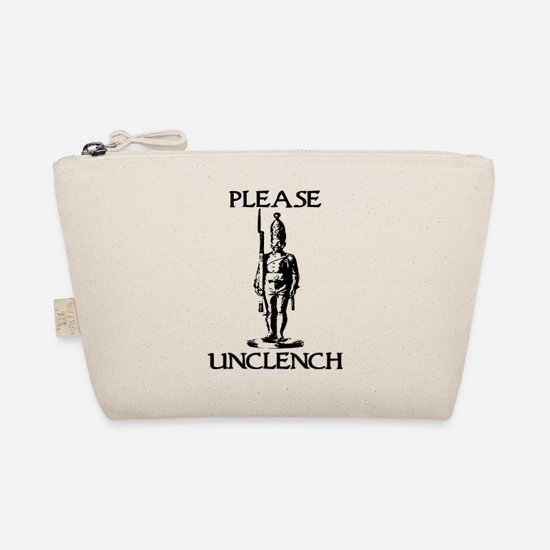 Please Unclench (Black Silhouette) Organic Pouch
