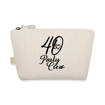 40 Party Crew 40th Birthday Party 40 Years Old - Organic Pouch - nature - Front