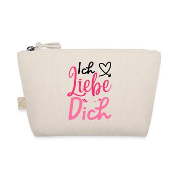 "Ich Liebe Dich" Design, Valentinstagsgeschenk - Bio-Täschchen - Natur - Vorne