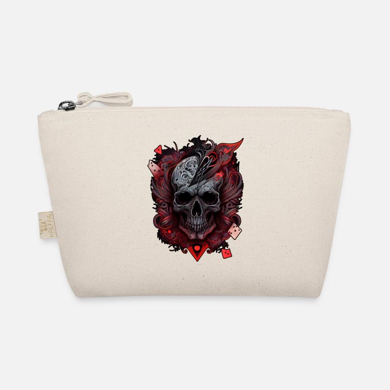 Splash multicolor skull. Poker face Organic Pouch