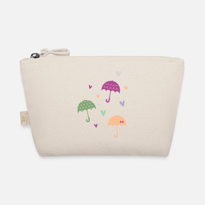 Regenschirm & Herzen Bio-Täschchen