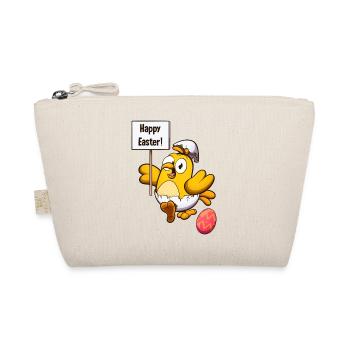 Mignon petit poussin de Pâques avec signe - Trousse biologique - nature - Devant