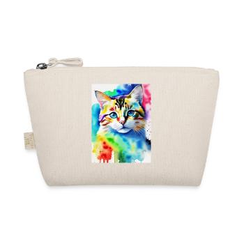 Cat Watercolor Sweet design - Bio-Täschchen - Natur - Vorne