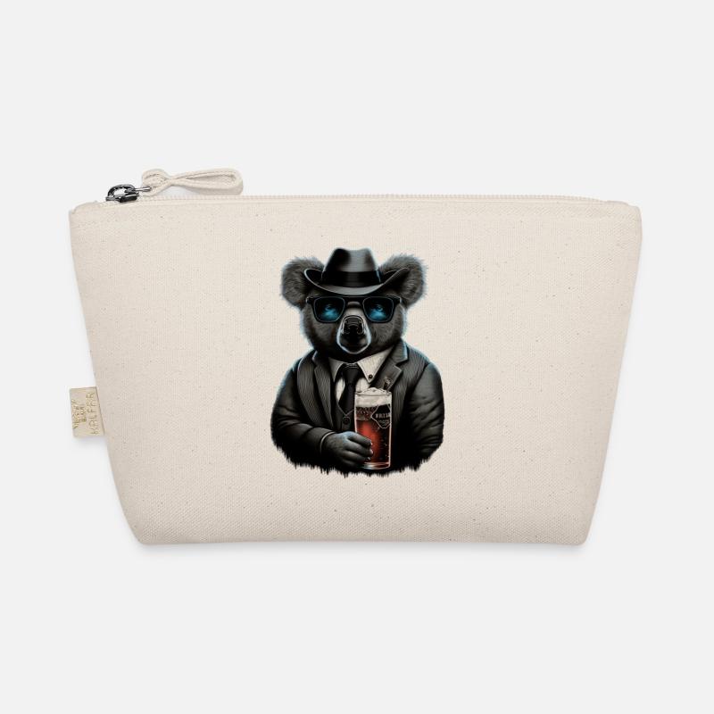Koala cool dans un costume avec de la bière Trousse biologique