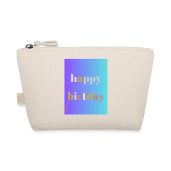 HAPPY BIRTHDAY. HAPPY BIRTHDAY. ANNIVERSARY. - Organic Pouch - nature - Front