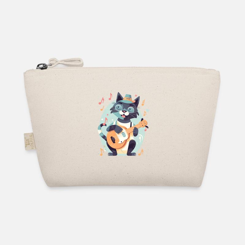 Chat mignon avec guitare Trousse biologique