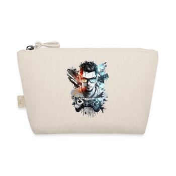 Cooler Gamer im farbenfrohen Design - Bio-Täschchen - Natur - Vorne