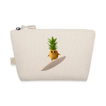 Surfende Ananas - Bio-Täschchen - Natur - Vorne