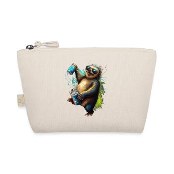 Cool funny sloth with beer - Organic Pouch - nature - Front