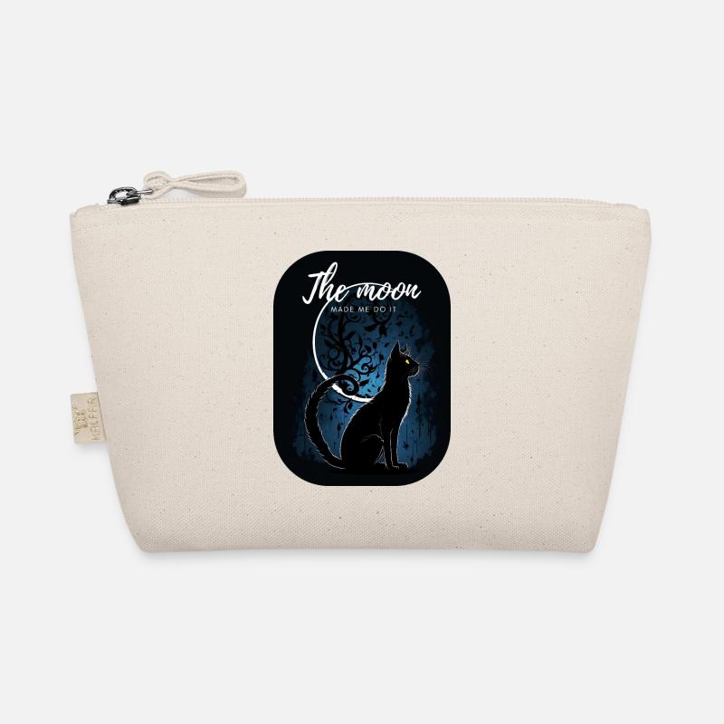 Chat noir avec la lune Trousse biologique