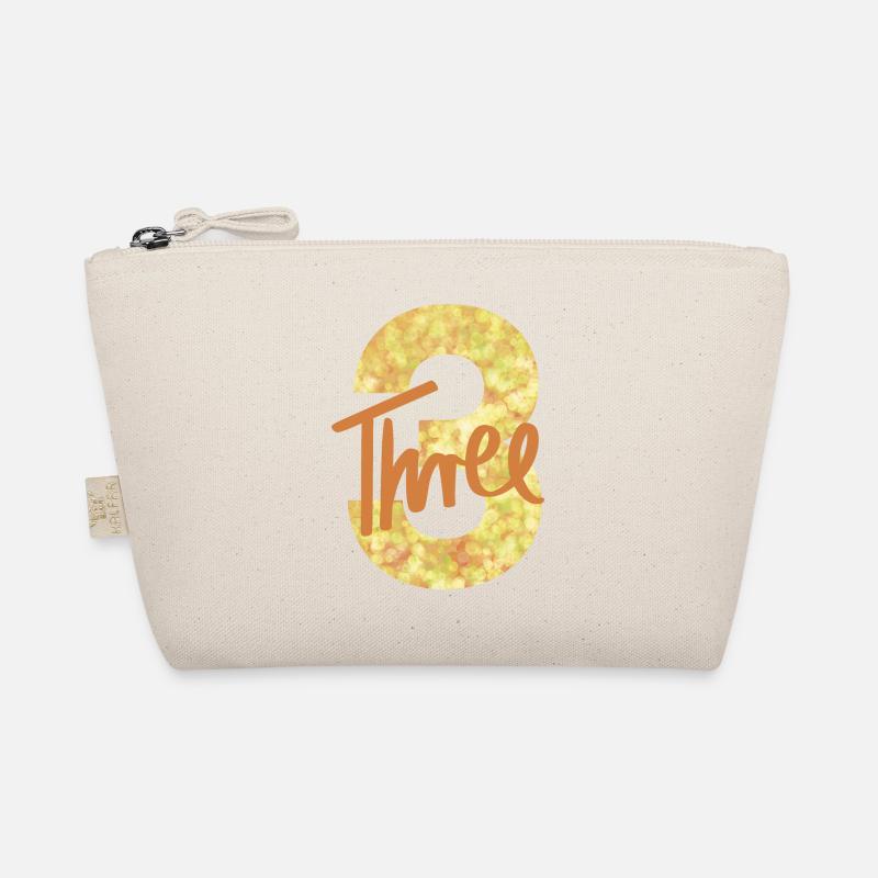 Number / 3 / Three / Birthday / Third / Number Organic Pouch