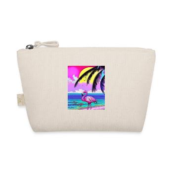 Flamant rose et palmiers - Trousse biologique - nature - Devant