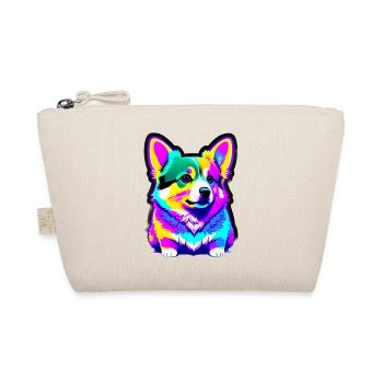 Corgi süßer Hund bunt - Bio-Täschchen - Natur - Vorne