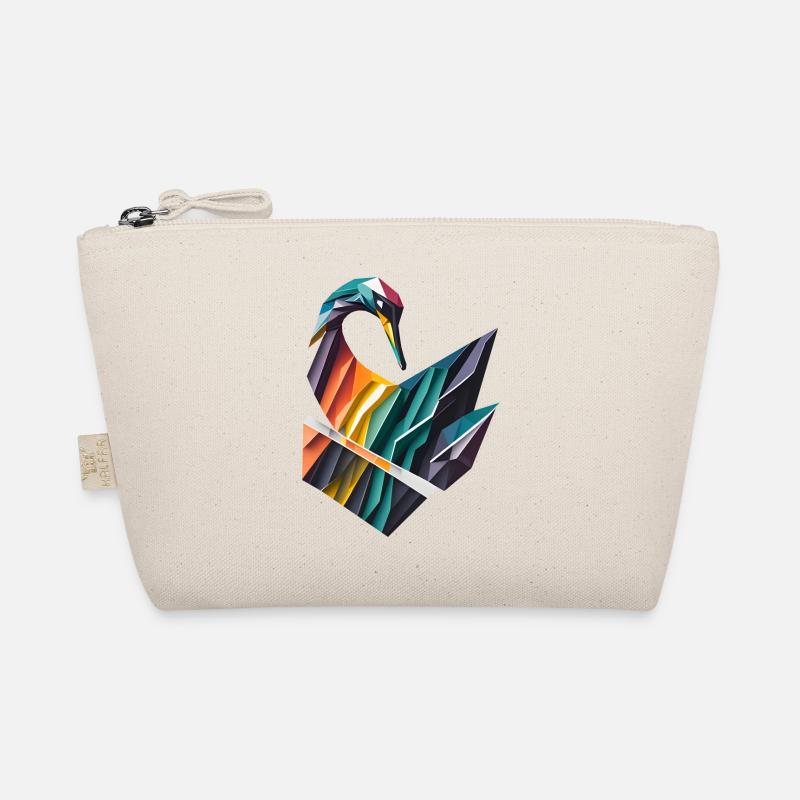 Geometrischer Schwan Bio-Täschchen