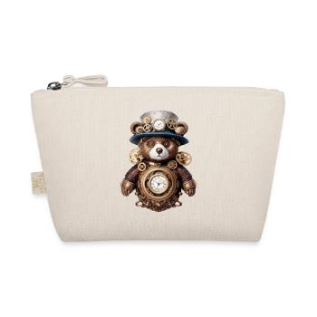 Steampunk Teddy - Bio-Täschchen - Natur - Vorne
