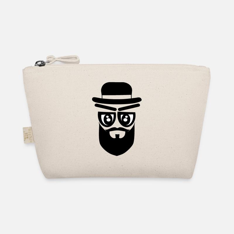 face with hat and beard Organic Pouch