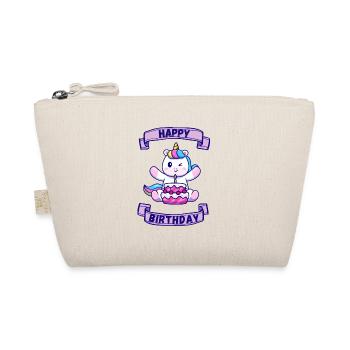 Unicorn Birthday - Organic Pouch - nature - Front