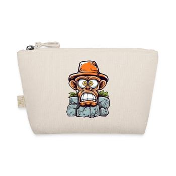 Adventurous monkey charm - Organic Pouch - nature - Front