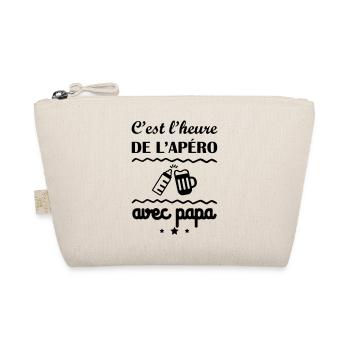 C'est l'heure, papa, cadeau de naissance - Trousse biologique - nature - Devant