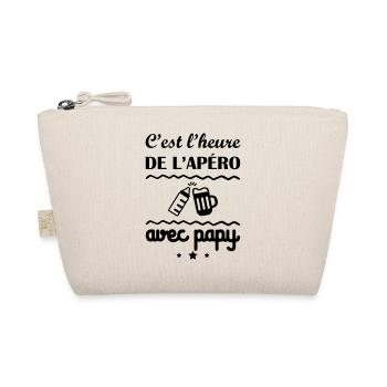 C'est l'heure, papy, cadeau de naissance - Trousse biologique - nature - Devant