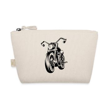 custom bike Motorrad Rider Illustration chopper - Bio-Täschchen - Natur - Vorne
