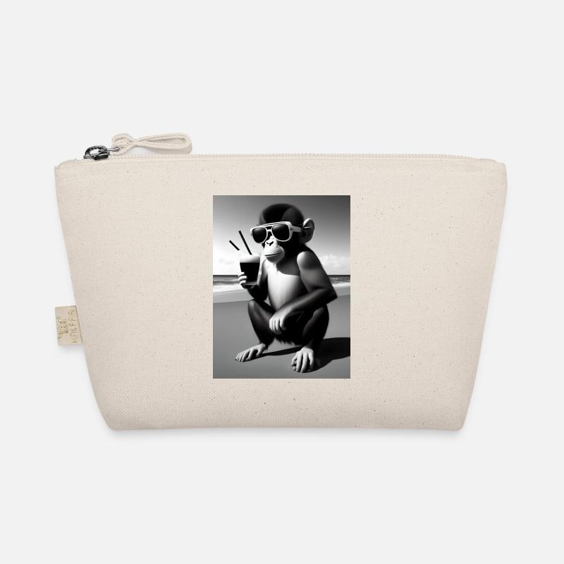 Cool beach monkey - Bio-Täschchen - Natur