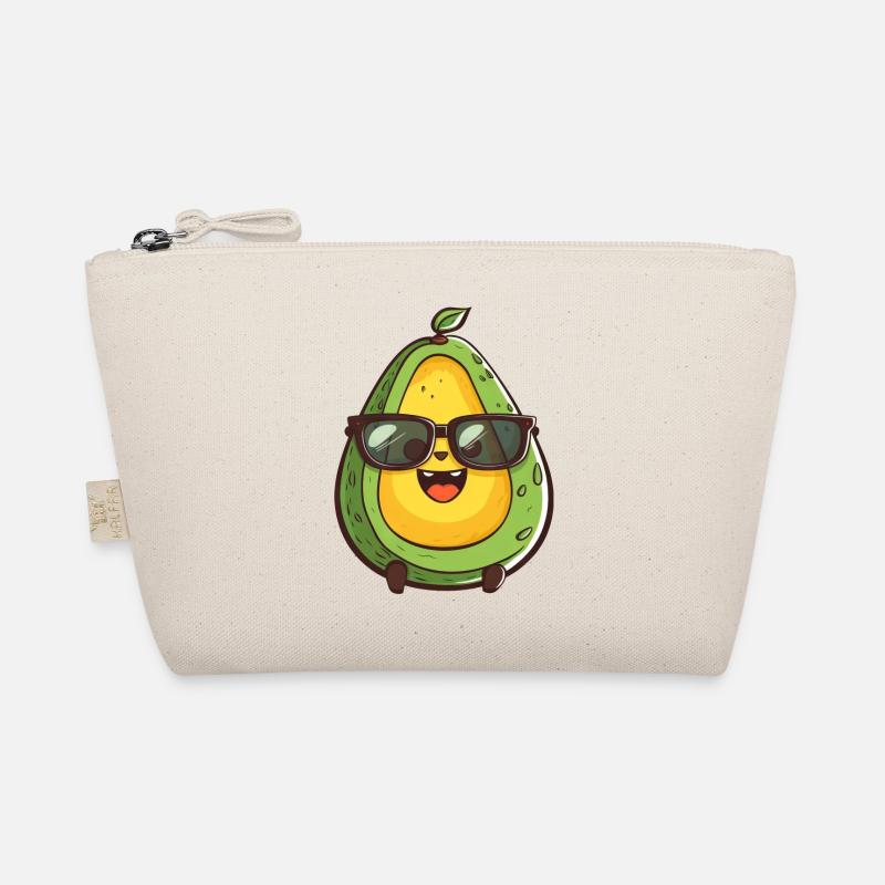 Coole Nerd-Avocado mit Brille - Witziges Design Bio-Täschchen