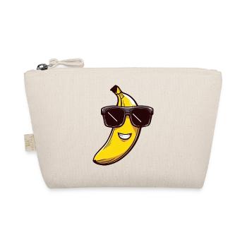 Coole Banane mit Sonnenbrille - Lustiges Design - Bio-Täschchen - Natur - Vorne