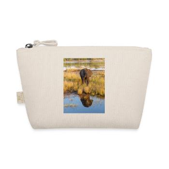 elephants at the water in Namibia Africa - Organic Pouch - nature - Front