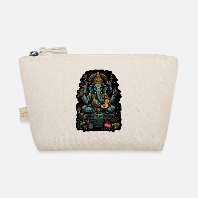 Neon - Ganesha - Elephant God - Instruments - pos Bio-Täschchen